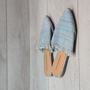 Lucky Brand Women Bapsee The Pointed toe jean flats Loafer shoes sz 8M